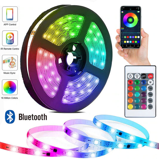 USB 24Keys Bluetooth Led Strip Lights Tape With Remote Control Colour Change Lamp